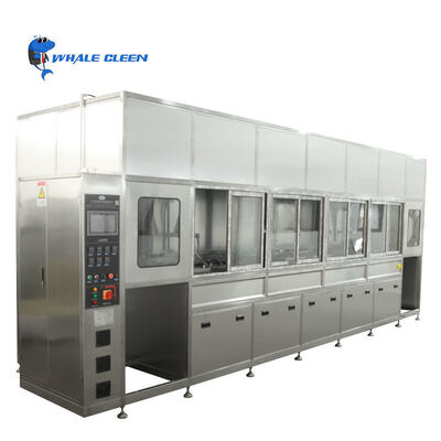 Четырехбаковая 360-литровая промышленная ультразвуковая система мойки и сушки для обезжиривания и очистки прецизионных деталей